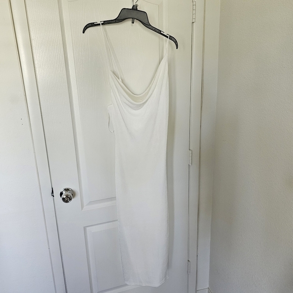 Misha SAIRA SLINKY JERSEY MIDI DRESS white Size 6 - Picture 4 of 6